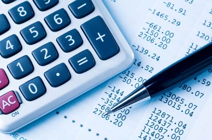 calculator and pencil